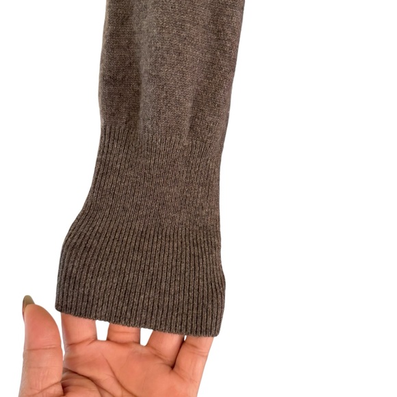 Fabiana Filipi Womens Grey Long Sleeve Wool & Leather Coat Size S - Picture 4 of 12